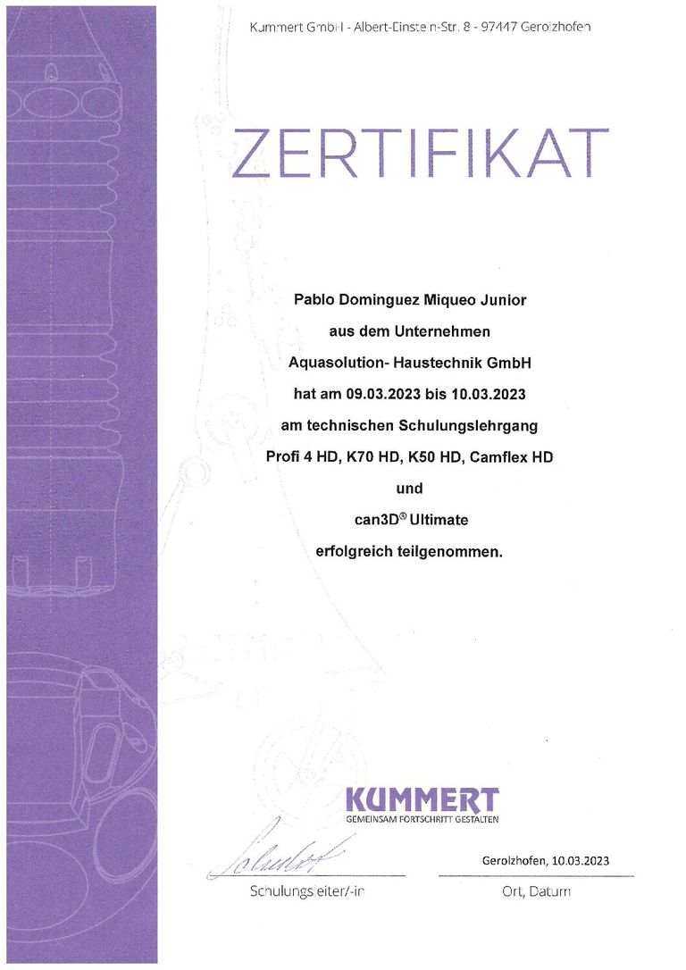 Kummert GmbH - Schulungslehrgang Kummert